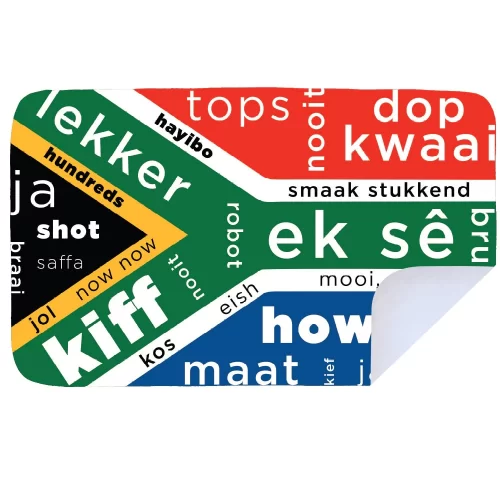 Bobums Microfiber Large Towels SA Flag with words