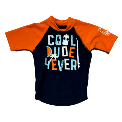 Second Skins Boys UV Cool Dude SS Rash 2 Years Navy Samba
