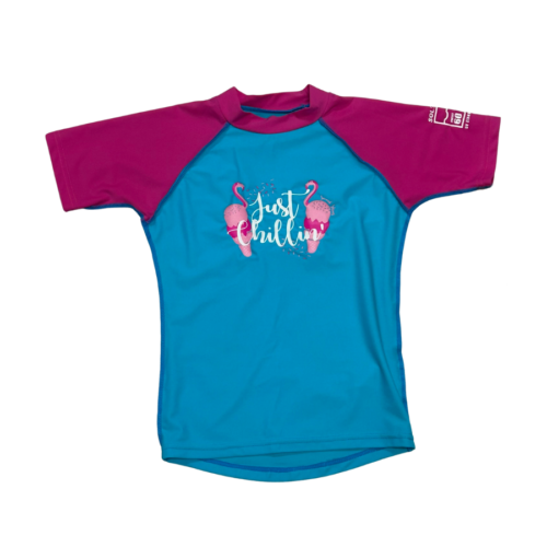 Second Skins Girls UV Just Chill SS Rash 9-10 Years Azure Cersie