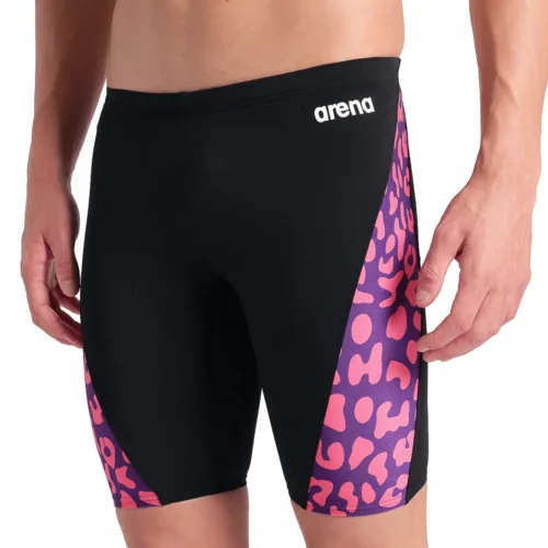 Arena Mens LE Printed Jammer Black/Fuschia