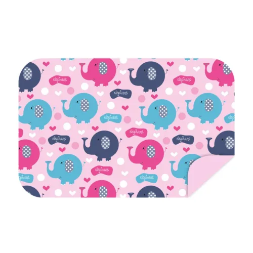 Bobums Microfibre DS Printed Towel Candy Floss Ellies Large