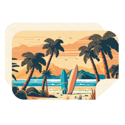Bobums Microfibre XL Double Sided Printed Towel Surfing Landscape