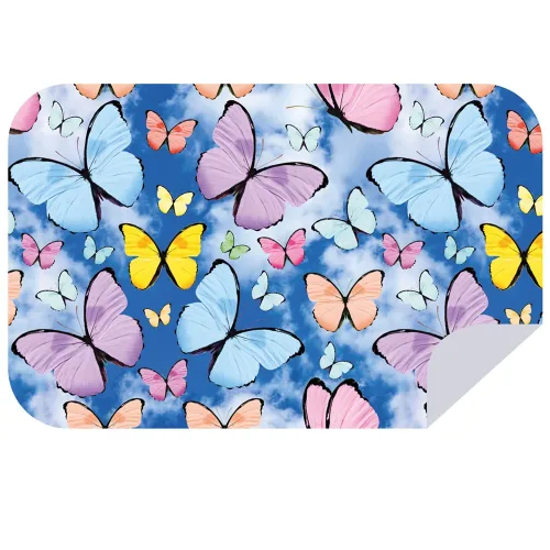 Bobums Microfiber Towel Printed XL Blue Butterflies