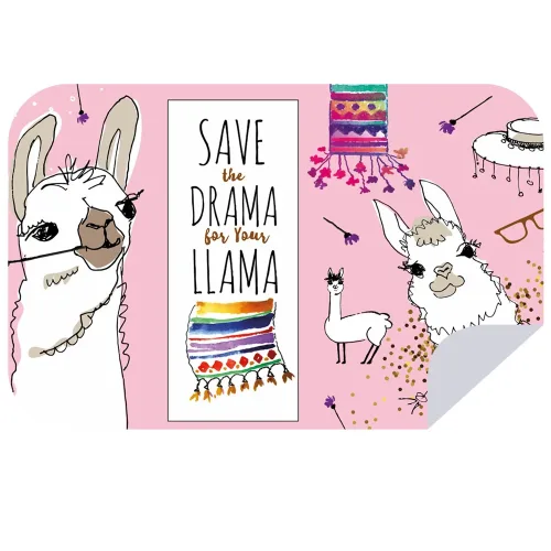 Bobums Microfibre XL Printed Towel Save Drama Llama