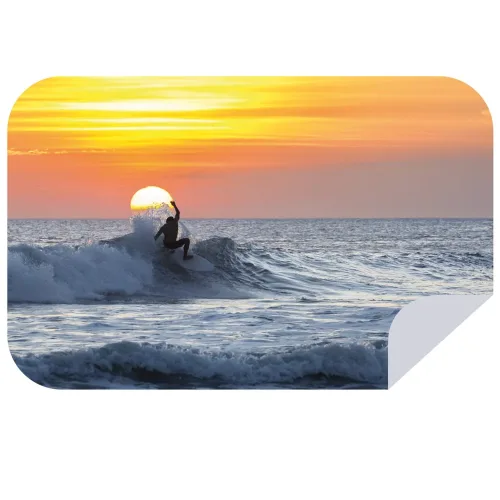 Bobums Microfibre XL Printed Towel Surfing Sunset Wave