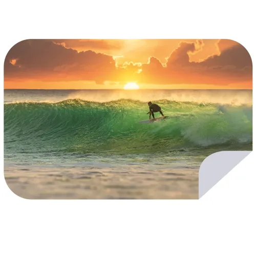 Bobums Microfibre XL Printed Towel Sunset Golden Surfer