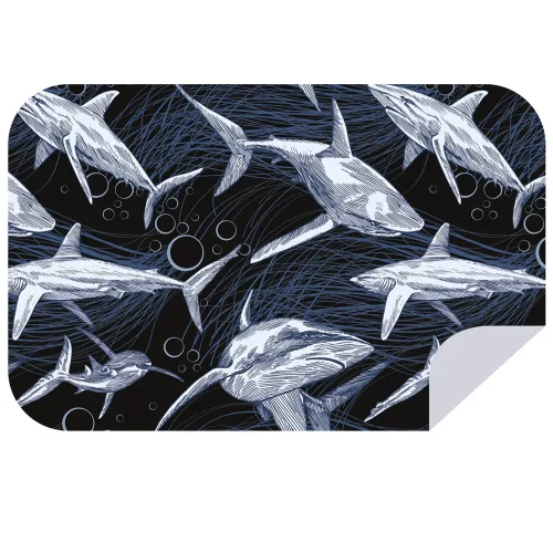 Bobums Microfibre Towels XL Dark Sharks