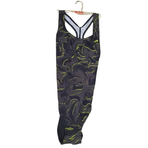 TYR Binding Aqua Unitard Black Energia Green